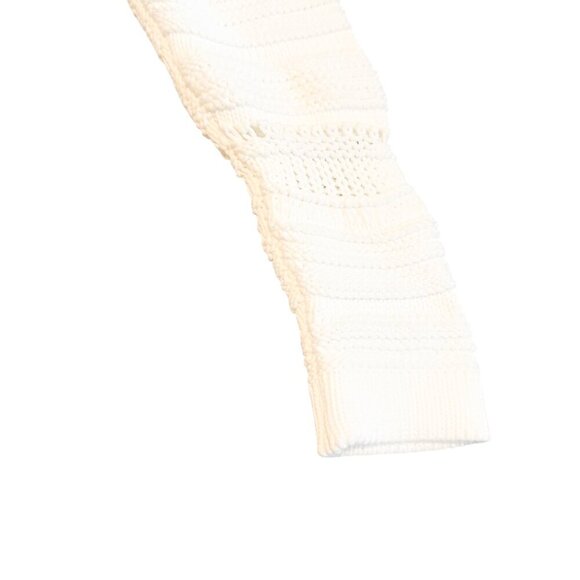 Helmut Lang Pullover Chunky Knit White Sweater Cropped Stretch Size Small Womens - Picture 10 of 12